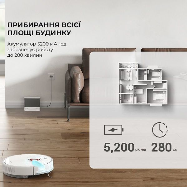 Робот-пылесос с влажной уборкой Dreame Bot D10s White (RLS3L) фото №8