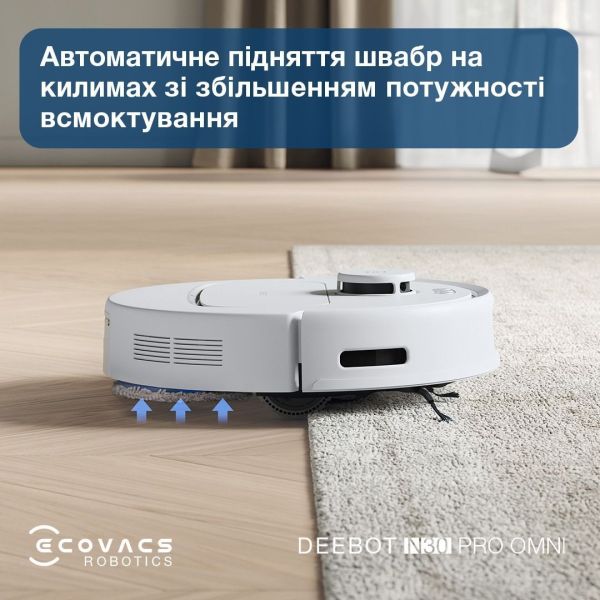 Робот-пылесос с влажной уборкой ECOVACS Deebot N30 Pro Omni White (YDLX11-1 White) фото №3