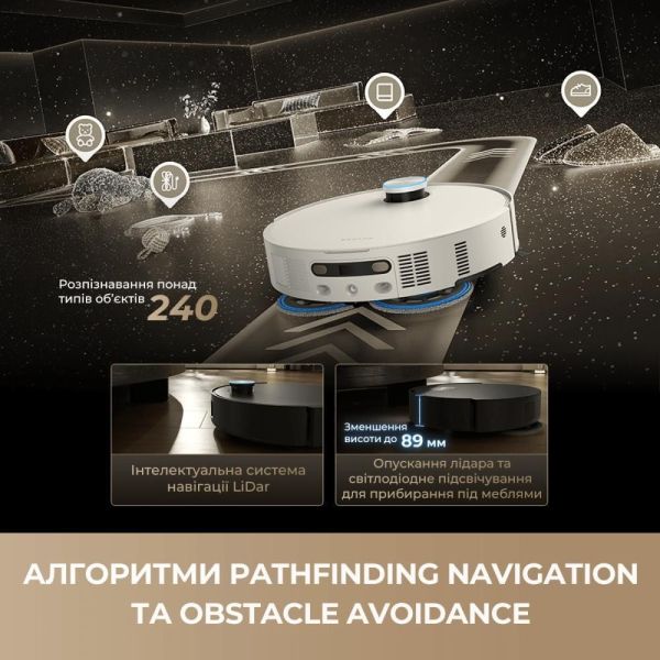 Робот-пылесос с влажной уборкой Dreame Bot MatriX 10 Ultra White (RLX95CE-Wh) фото №5