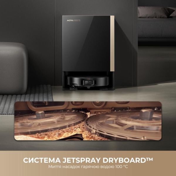 Робот-пылесос с влажной уборкой MOVA MOBIUS 60 Black-EUA (RLV83LE) фото №7