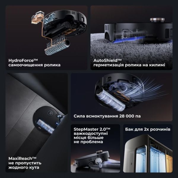 Робот-пылесос с влажной уборкой MOVA Z60 Ultra Roller Complete Black (RLZ83CE-1) фото №10