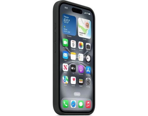 Чехол Apple iPhone 16 Silicone Case with MagSafe - Black (MYY13) фото №3