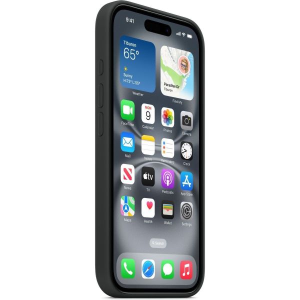 Чехол Apple iPhone 16 Silicone Case with MagSafe - Black (MYY13) фото №3