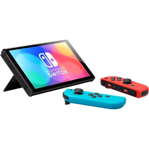 Портативная игровая консоль Nintendo Switch Neon Red Обновленная Б.У; фото №4