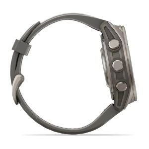 Garmin Fenix 9 43mm Titanium with Pebble Gray Silicone Band (010-04761-11)