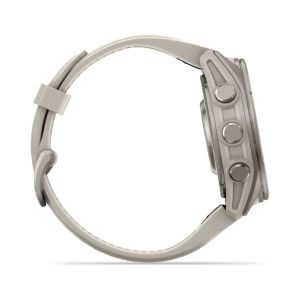Garmin Fenix 9 43mm Titanium with Fog Gray Silicone Band (010-04761-01)