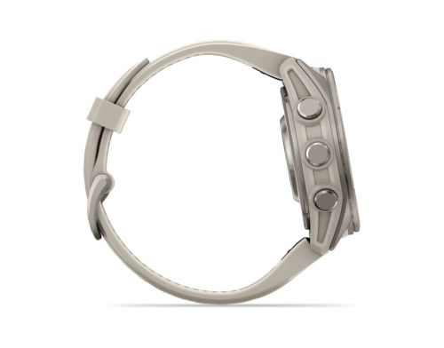 Смарт-часы Garmin Fenix 9 43mm Titanium with Fog Gray Silicone Band (010-04761-01) фото №2