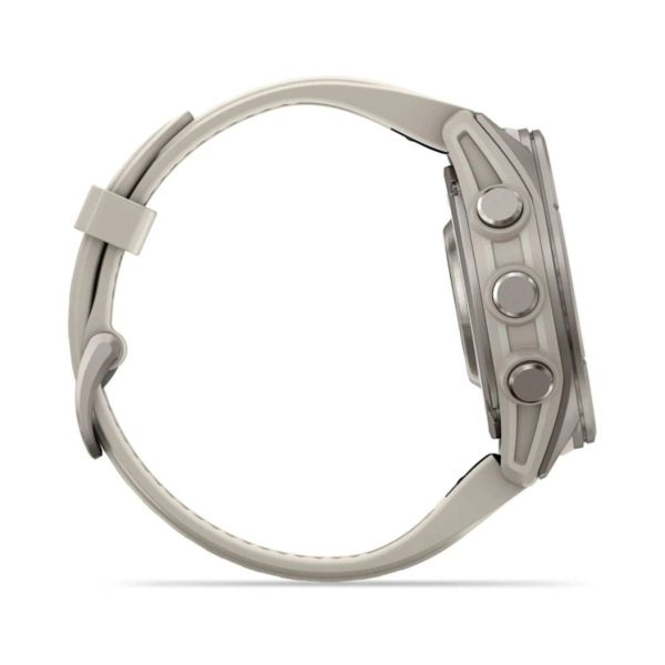 Смарт-часы Garmin Fenix 9 43mm Titanium with Fog Gray Silicone Band (010-04761-01) фото №2