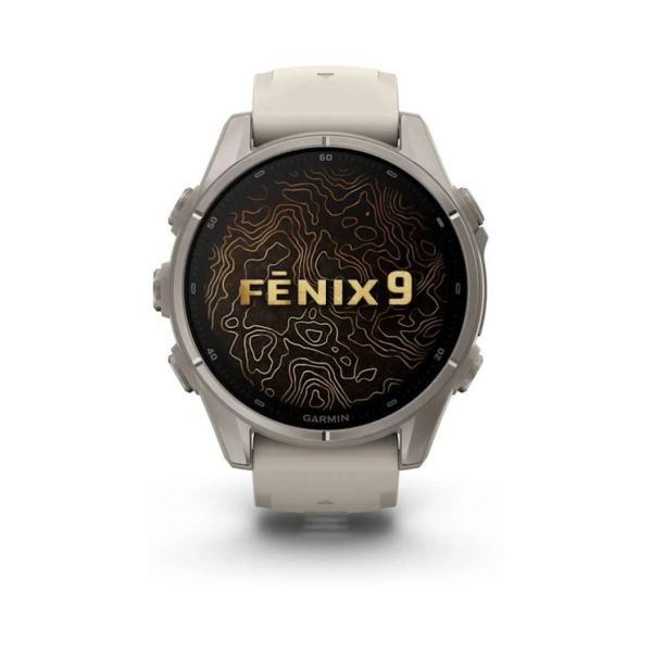 Смарт-часы Garmin Fenix 9 43mm Titanium with Fog Gray Silicone Band (010-04761-01) фото №3