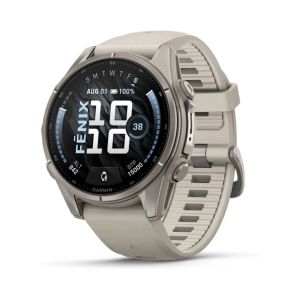 Garmin Fenix 9 43mm Titanium with Fog Gray Silicone Band (010-04761-01)