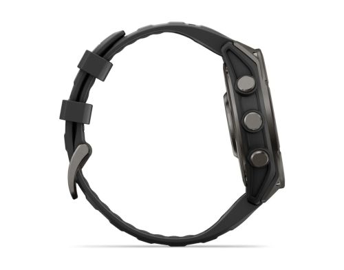 Смарт-годинник Garmin Fenix 9 47mm Carbon Gray DLC Titanium with Black Silicone Band (010-04762-11) фото №2