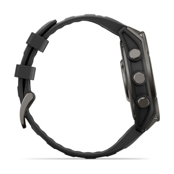 Смарт-годинник Garmin Fenix 9 47mm Carbon Gray DLC Titanium with Black Silicone Band (010-04762-11) фото №2