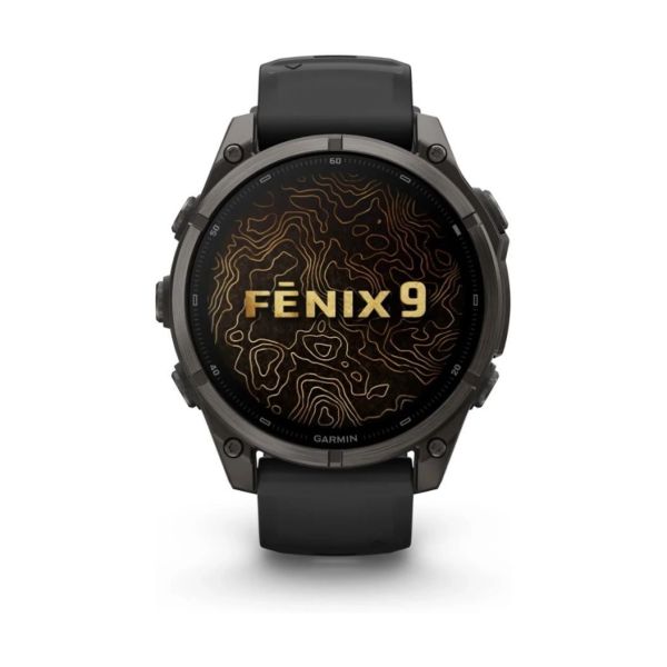 Смарт-годинник Garmin Fenix 9 47mm Carbon Gray DLC Titanium with Black Silicone Band (010-04762-11) фото №3