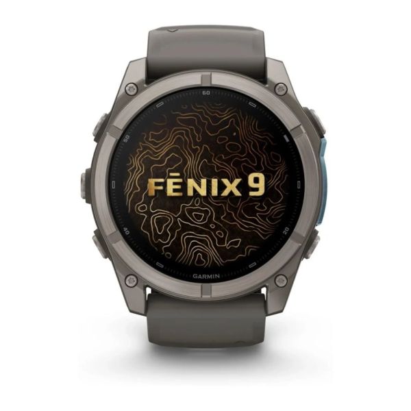 Смарт-часы Garmin Fenix 9 51mm Titanium with Pebble Gray Silicone Band (010-04763-01) фото №3