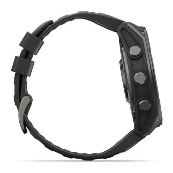 Смарт-годинник Garmin Fenix 9 51mm Carbon Gray DLC Titanium with Black Silicone Band (010-04763-11) фото №2