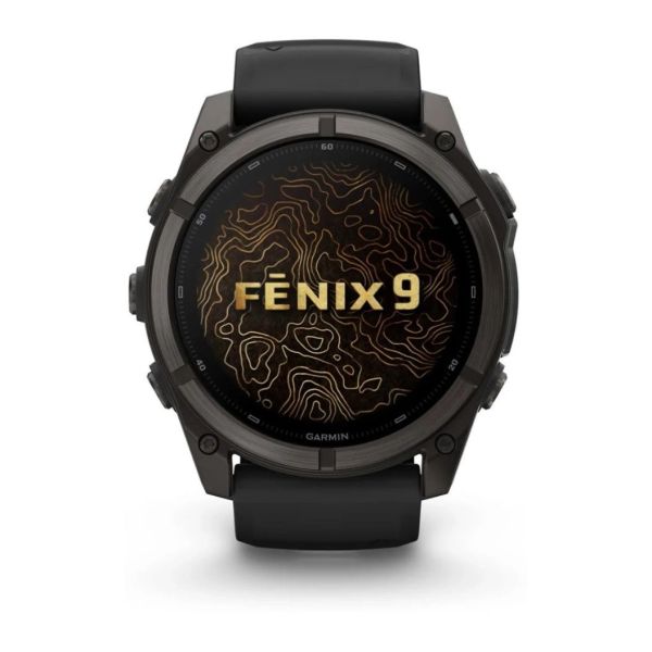 Смарт-годинник Garmin Fenix 9 51mm Carbon Gray DLC Titanium with Black Silicone Band (010-04763-11) фото №3