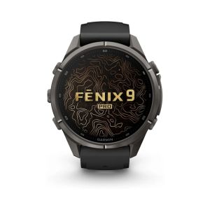 Смарт-часы Garmin Fenix 9 Pro 43mm LTE Carbon Gray DLC Titanium with Black Silicone Band (010-04335-11)