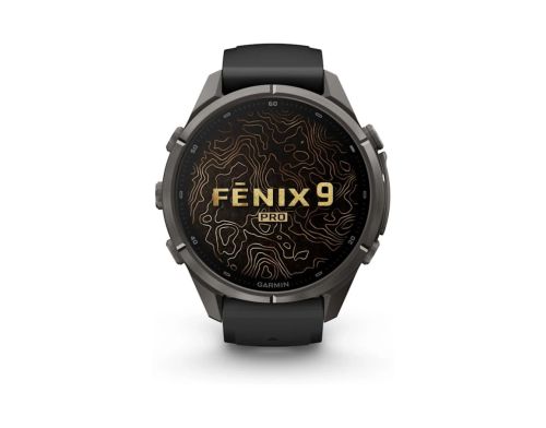 Смарт-годинник Garmin Fenix 9 Pro 43mm LTE Carbon Gray DLC Titanium with Black Silicone Band (010-04335-11) фото №2