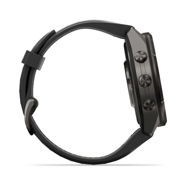 Смарт-годинник Garmin Fenix 9 Pro 43mm LTE Carbon Gray DLC Titanium with Black Silicone Band (010-04335-11) фото №3
