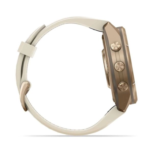 Смарт-часы Garmin Fenix 9 Pro 43mm LTE Autumn Gold Titanium with Cream Silicone Band (010-04335-21) фото №2