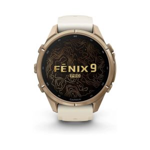 Смарт-часы Garmin Fenix 9 Pro 43mm LTE Autumn Gold Titanium with Cream Silicone Band (010-04335-21)