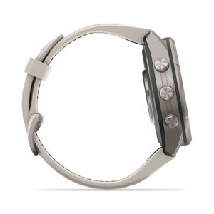 Смарт-часы Garmin Fenix 9 Pro 43mm LTE Titanium with Fog Gray/Sandstone Silicone Band (010-04335-81)