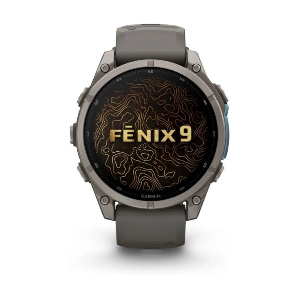 Смарт-часы Garmin Fenix 9 47mm Titanium with Pebble Gray Silicone Band (010-04762-01) фото №3