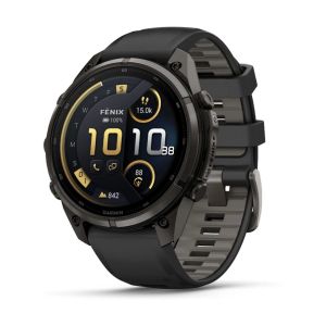 Смарт-часы Garmin Fenix 9 Pro 47mm LTE Carbon Gray DLC Titanium with Black Silicone Band (010-04336-11)