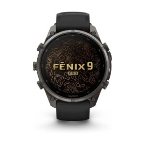Смарт-часы Garmin Fenix 9 Pro 47mm LTE Carbon Gray DLC Titanium with Black Silicone Band (010-04336-11)