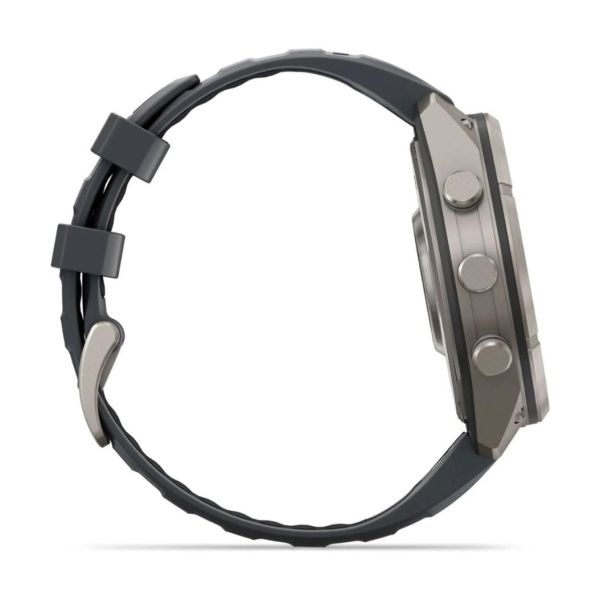Смарт-часы Garmin Fenix 9 Pro 47mm LTE Titanium with Graphite/Black Silicone Band (010-04336-21) фото №2
