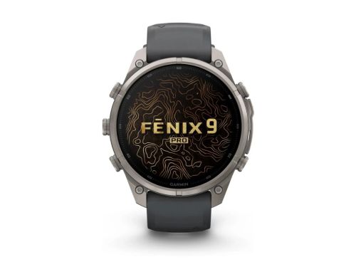 Смарт-часы Garmin Fenix 9 Pro 47mm LTE Titanium with Graphite/Black Silicone Band (010-04336-21) фото №3