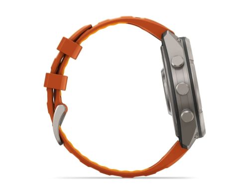 Смарт-часы Garmin Fenix 9 Pro 47mm LTE Titanium with Autumn Orange/Orange Silicone Band (010-04336-01) фото №2