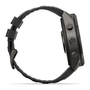 Смарт-годинник Garmin Fenix 9 Pro 51mm LTE Carbon Gray DLC Titanium with Black Silicone Band (010-04337-11)