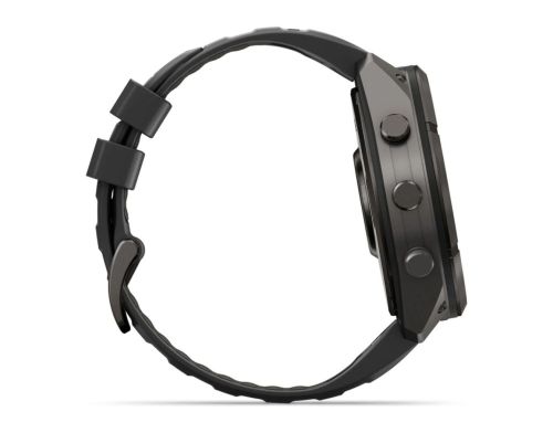 Смарт-годинник Garmin Fenix 9 Pro 51mm LTE Carbon Gray DLC Titanium with Black Silicone Band (010-04337-11) фото №2
