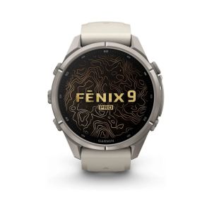 Смарт-годинник Garmin Fenix 9 Pro 43mm Titanium with Fog Gray/Sandstone Silicone Band (010-04335-86)