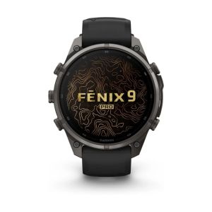 Смарт-часы Garmin Fenix 9 Pro 47mm Carbon Gray DLC Titanium with Black Silicone Band (010-04336-16)