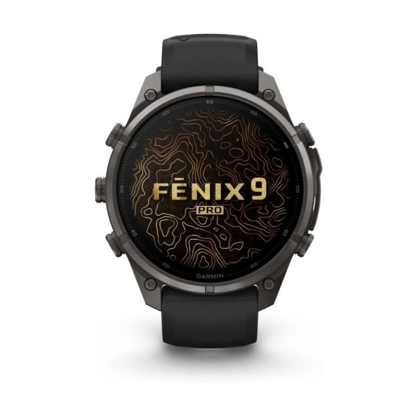 Смарт-часы Garmin Fenix 9 Pro 47mm Carbon Gray DLC Titanium with Black Silicone Band (010-04336-16) фото №2
