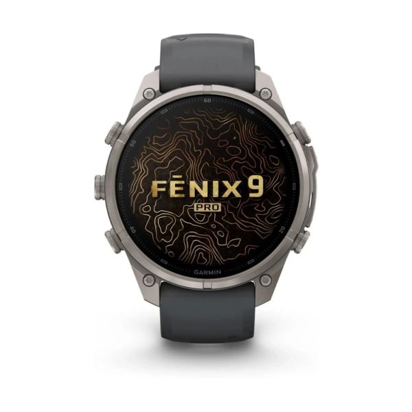 Смарт-часы Garmin Fenix 9 Pro 47mm Titanium with Graphite/Black Silicone Band (010-04336-26) фото №3