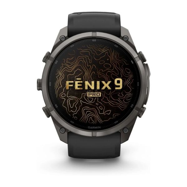 Смарт-годинник Garmin Fenix 9 Pro 51mm Carbon Gray DLC Titanium with Black Silicone Band (010-04337-16) фото №3