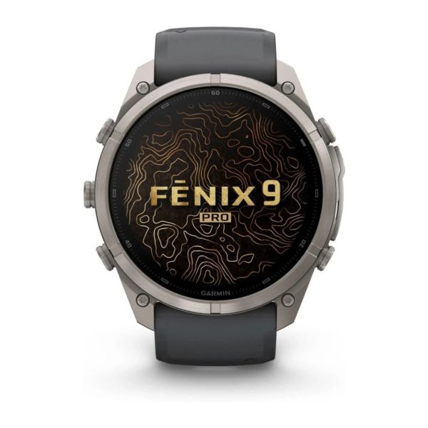 Смарт-годинник Garmin Fenix 9 Pro 51mm Titanium with Graphite/Black Silicone Band (010-04337-26) фото №3