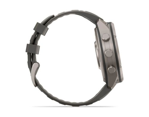 Смарт-годинник Garmin Fenix 9 Pro 47mm LTE Solar Titanium with Pebble Gray/Gray Silicone Band (010-04338-01) фото №3