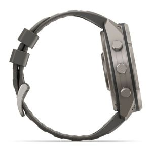 Смарт-годинник Garmin Fenix 9 Pro 51mm LTE Solar Titanium with Pebble Gray/Gray Silicone Band (010-04339-01)