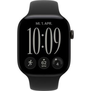 Смарт-часы Apple Watch Series 12 GPS + Cellular 42mm Black Aluminum Case with Black Sport Band - M/L (MJG14)