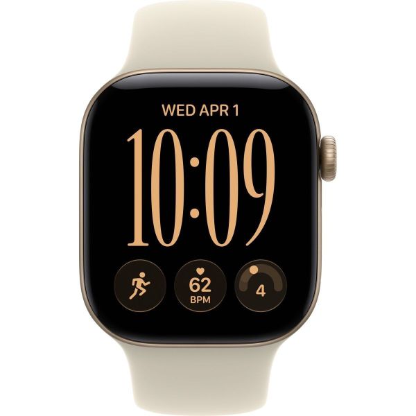 Смарт-часы Apple Watch Series 12 GPS 42mm Light Gold Aluminum Case with Sand Sport Band - S/M (MJED4) фото №3