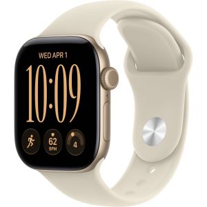 Смарт-часы Apple Watch Series 12 GPS 42mm Light Gold Aluminum Case with Sand Sport Band - S/M (MJED4)