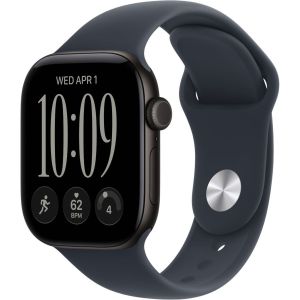 Смарт-часы Apple Watch Series 12 GPS 42mm Space Gray Aluminum Case with Navy Blue Sport Band - M/L (MJE94)