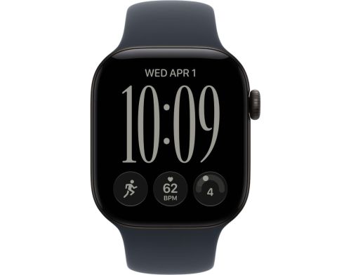 Смарт-часы Apple Watch Series 12 GPS + Cellular 42mm Space Gray Aluminum Case with Navy Blue Sport Band - M/L (MJFY4) фото №3
