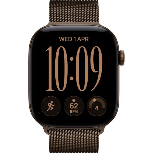 Смарт-годинник Apple Watch Series 12 GPS + Cellular 46mm Dark Bronze Aluminum Case with Dark Bronze Milanese Loop - S/M (MKDF4) фото №2