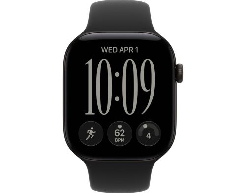 Смарт-часы Apple Watch Series 12 GPS 46mm Black Aluminum Case with Black Sport Band - M/L (MJEL4) фото №3