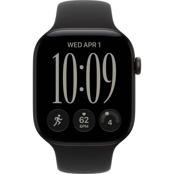 Смарт-часы Apple Watch Series 12 GPS + Cellular 46mm Black Aluminum Case with Black Sport Band - S/M (MJG84) фото №2